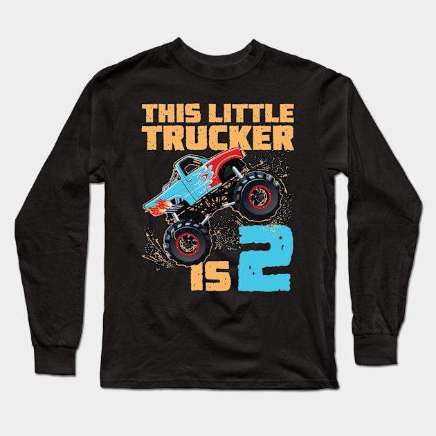 Monster Truck Shirt - 2nd Birthday Long Sleeve T-Shirt by redbarron